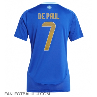 Argentina Rodrigo De Paul #7 Echipament de Fotbal Replică Copa America 2024 Femei Deplasare